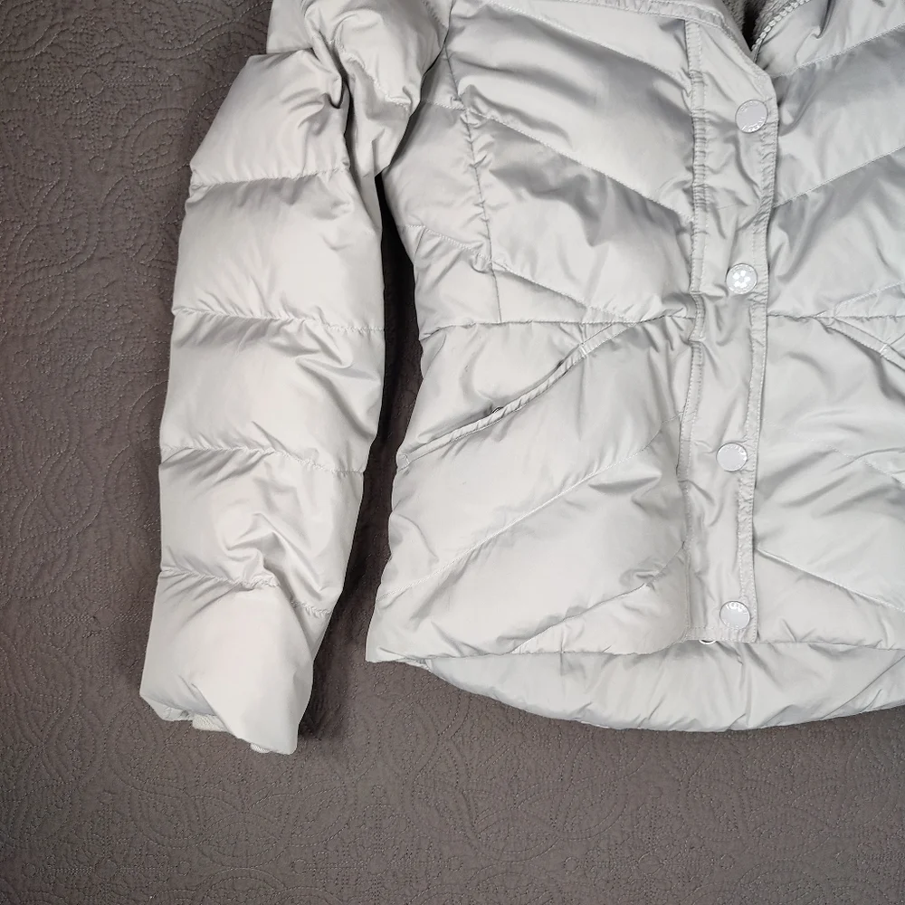 J. Crew Women's Chateau Puffer Quilted Full Zip  Hooded Jacket Size XS Outdoor